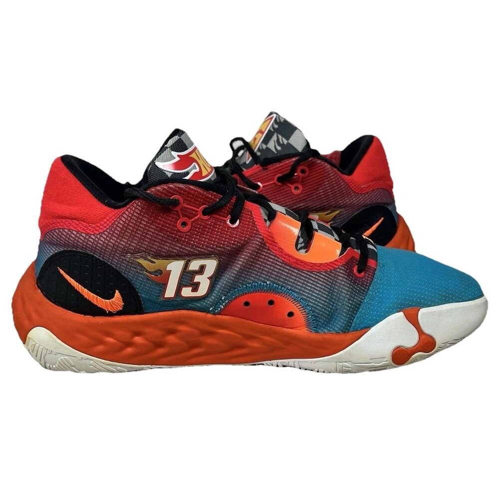 Nike PG 6 Hot Wheels DH8446-400 Men’s Size 10 Paul George Laser Blue/Red/Orange